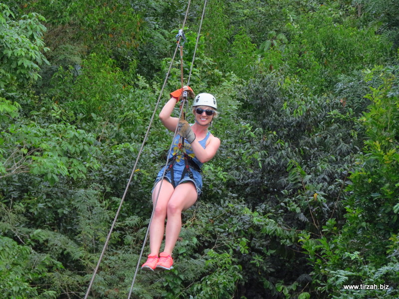 Zip-lining in Mexico
