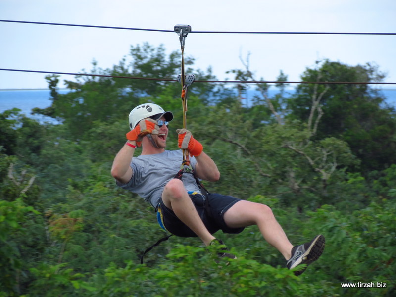 Zip-lining in Mexico